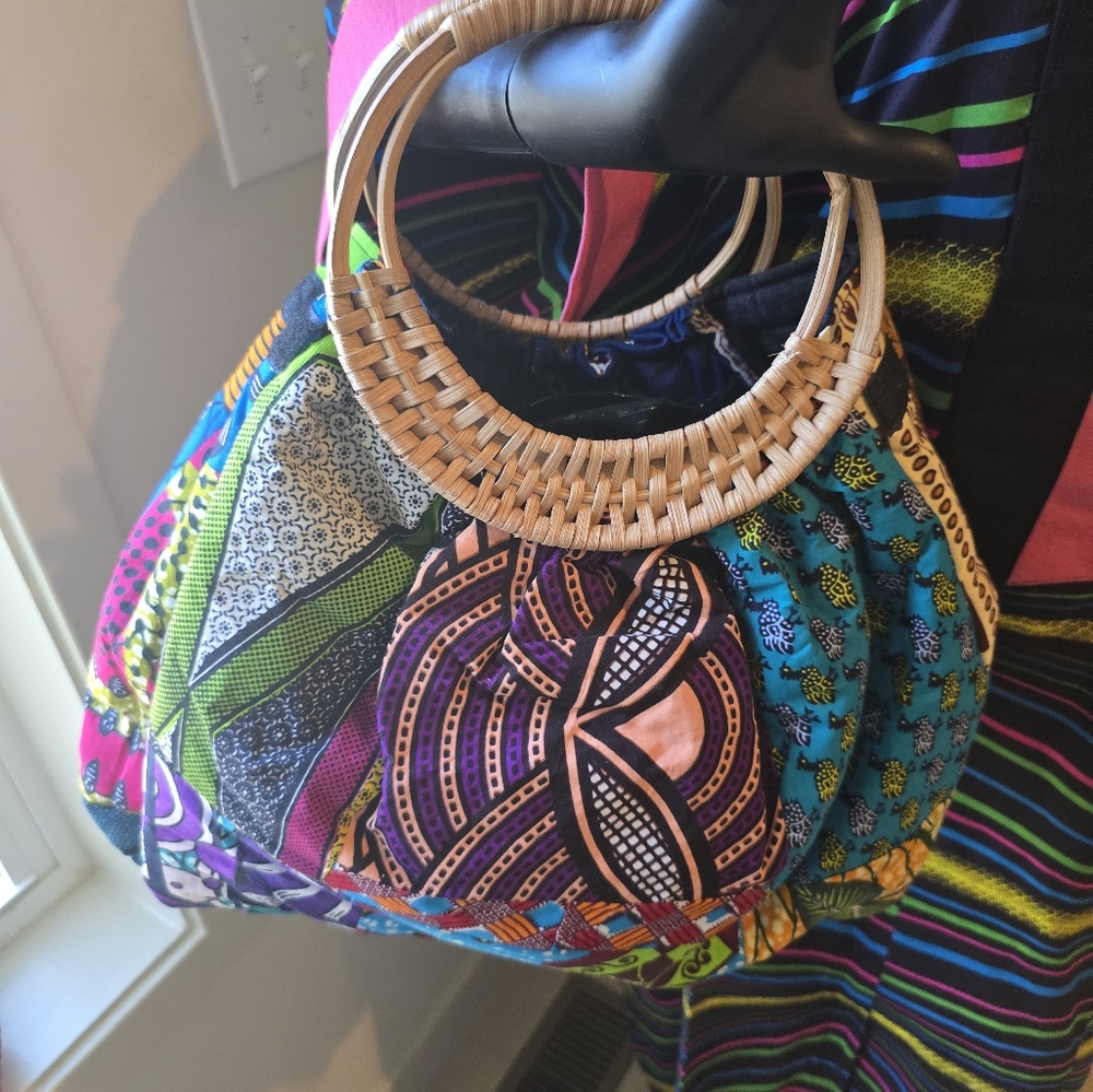 Color Pop African Patchwork Handbag - Picture 3 of 3